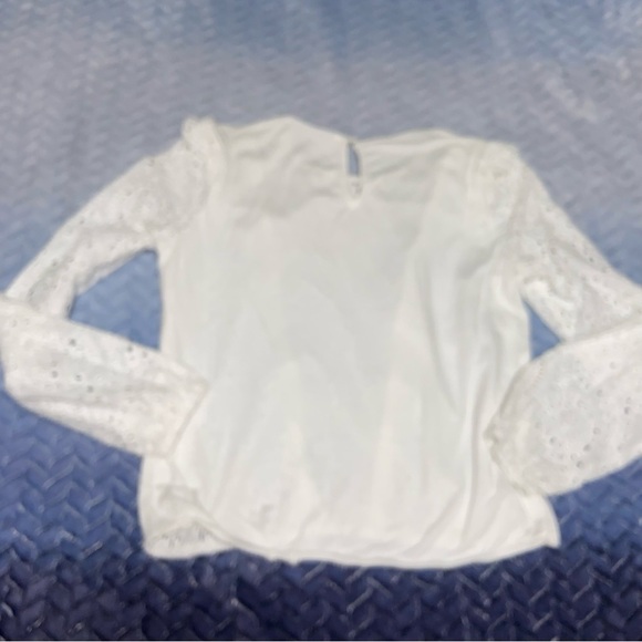 INC Eyelet Bohemian Ruffle Blouse Top Size XS - Picture 4 of 6